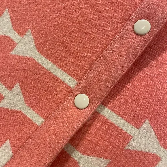 ~Anthropologie Med Wool Coat Lauren Moffatt "Eastward" Coral Peach Women's M - Picture 15 of 15